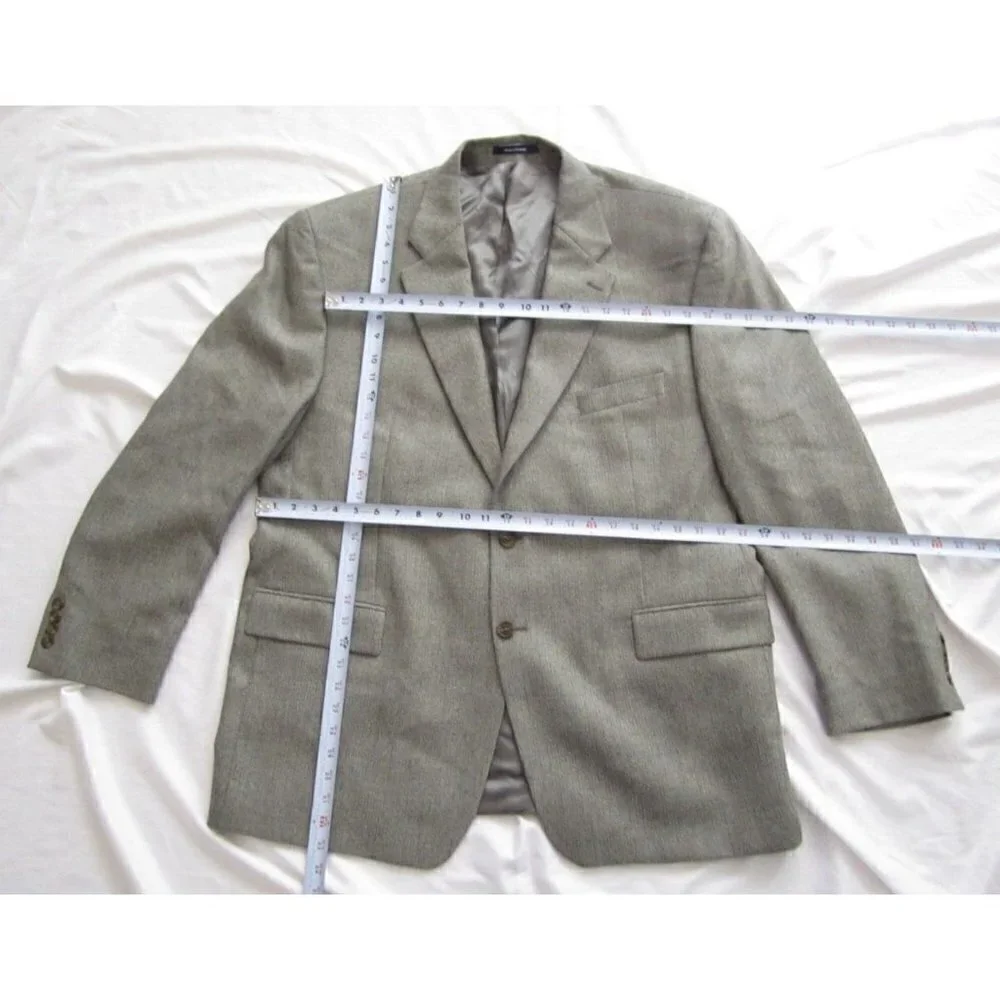 New Vtg Chaps Ralph Lauren Men Wool/Alpaca Herringbone Blazer Sz 50R(MJ10)Canada